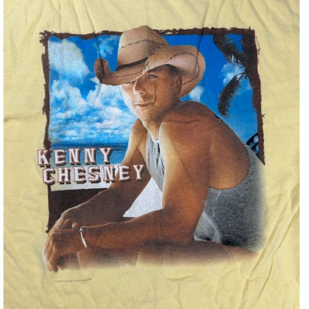 Kenny Chesney concert tee - 2004 tour - yellow - Size XL unisex - Picture 2 of 6
